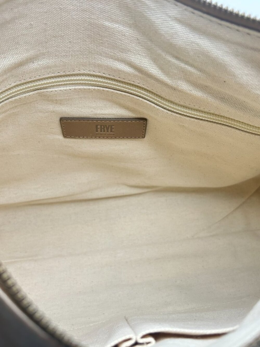 FRYE Melissa Medium Satchel w/ Detachable Crossbody Strap Light Bronze Leather C - Picture 9 of 11